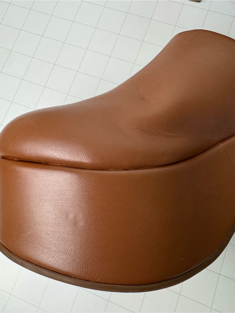 Larroudé Miso Platform Clogs Caramel Brown Leather Size 10 - Picture 10 of 10
